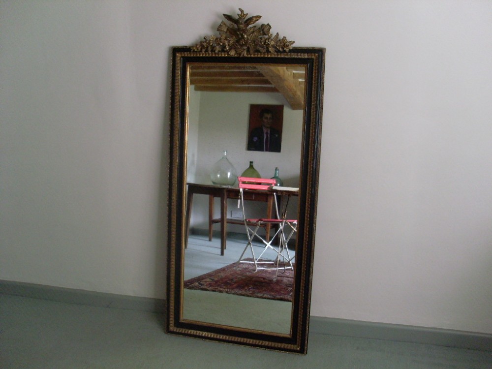 A 19thC French pier mirror