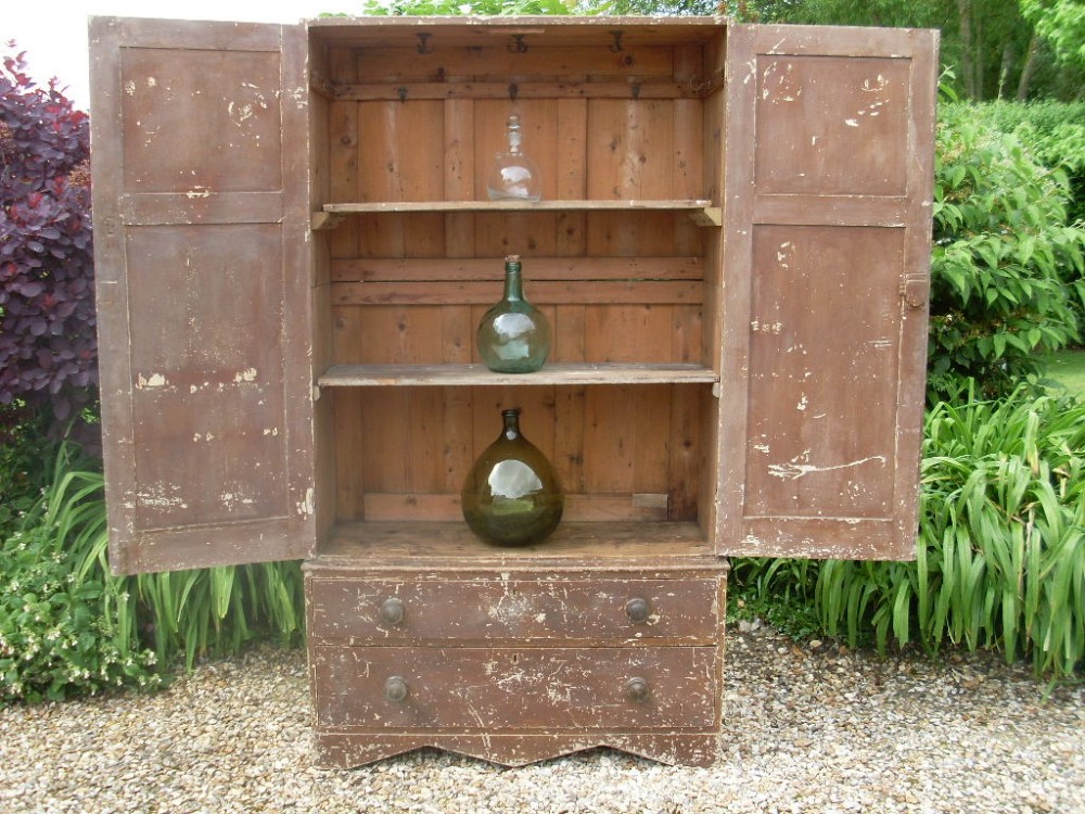 A painted pine cupboard suitable for a large kitchen
