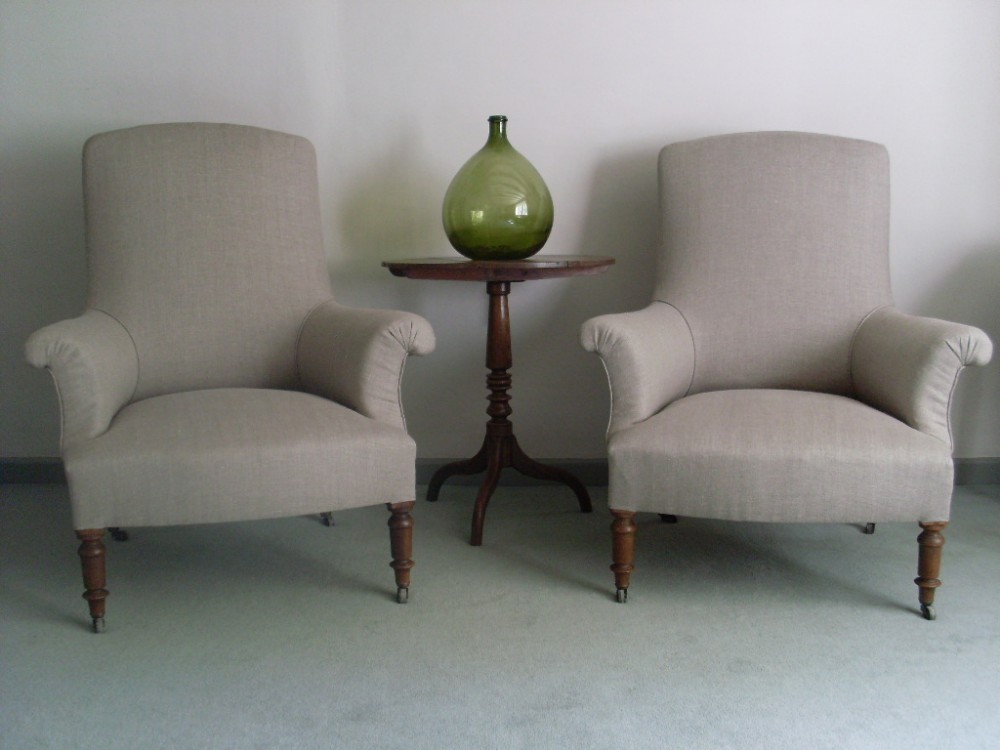 A pair of 19thC French armchairs