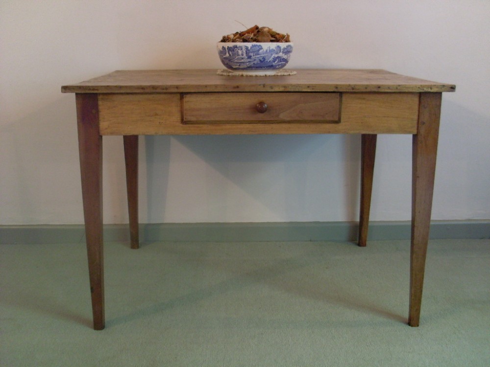 A French cherry legged rustic side table