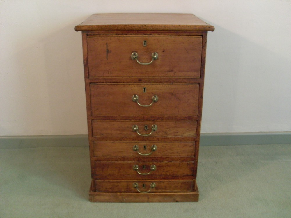 A 19thC bank of military style drawers