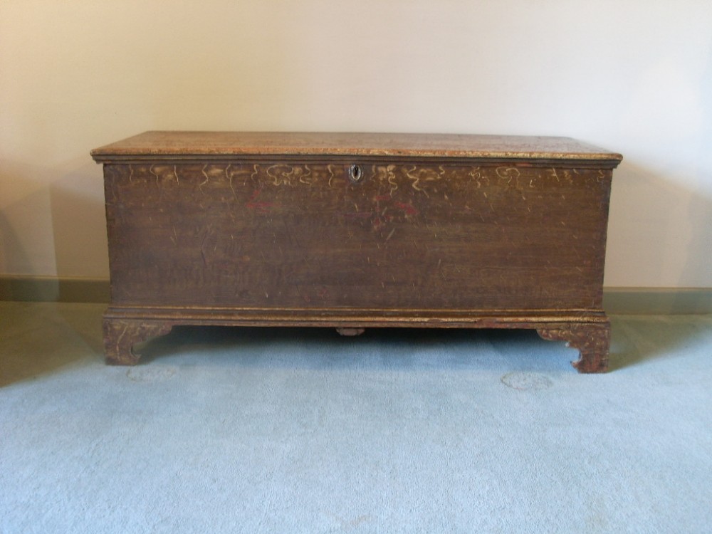 A Georgian painted coffer 