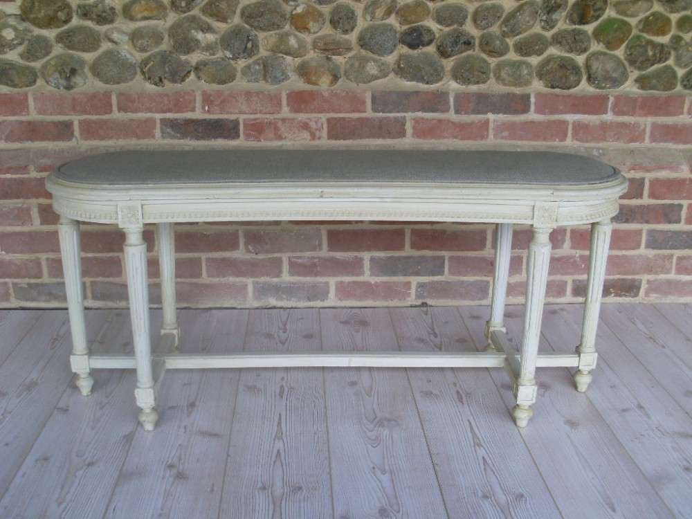 A 19thC French upholstered stool