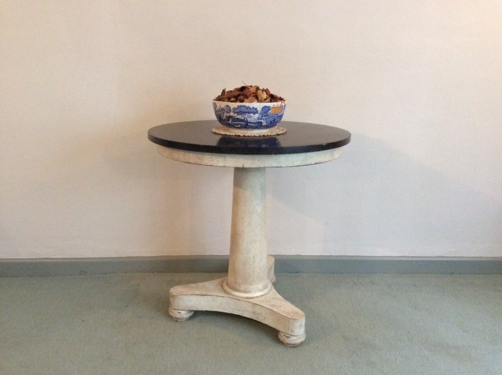 A 19thc marble topped hall table.