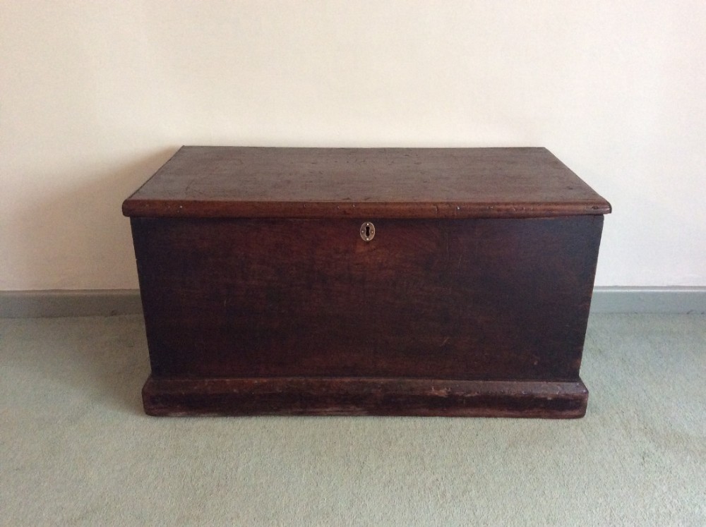 An early 19thC camphor or mahogany blanket box