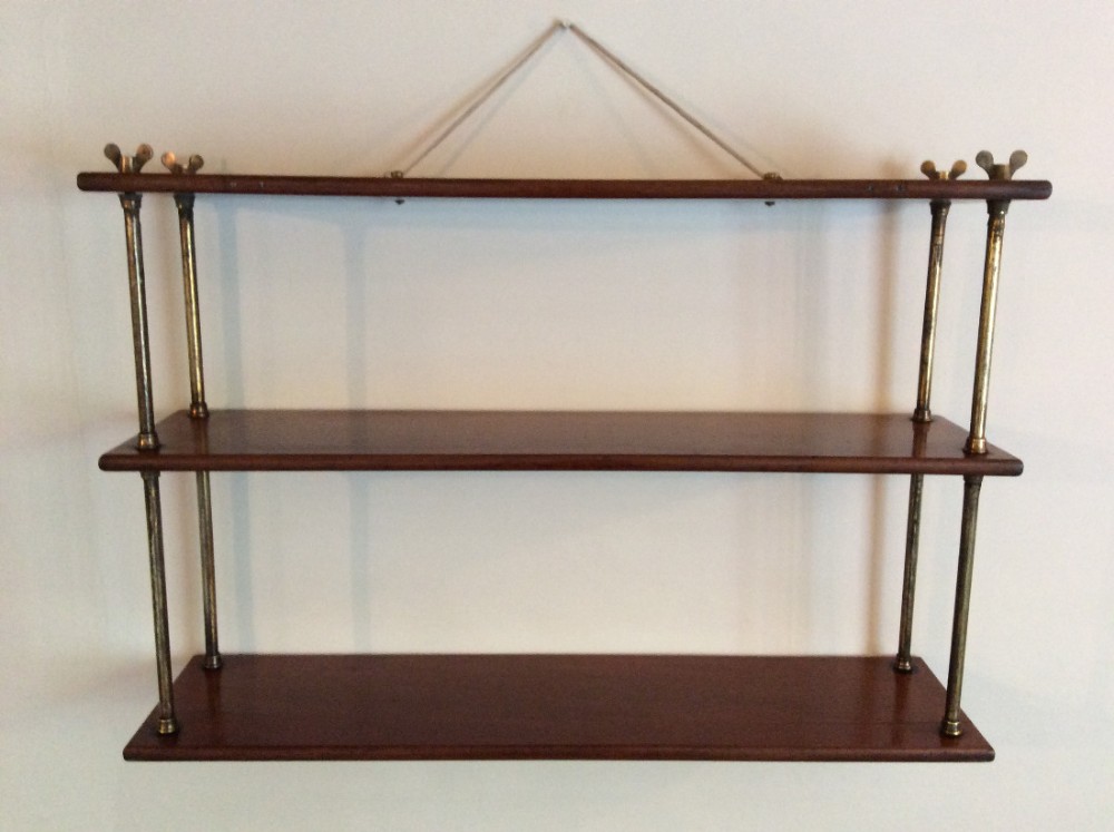 A set of campaign wall shelves