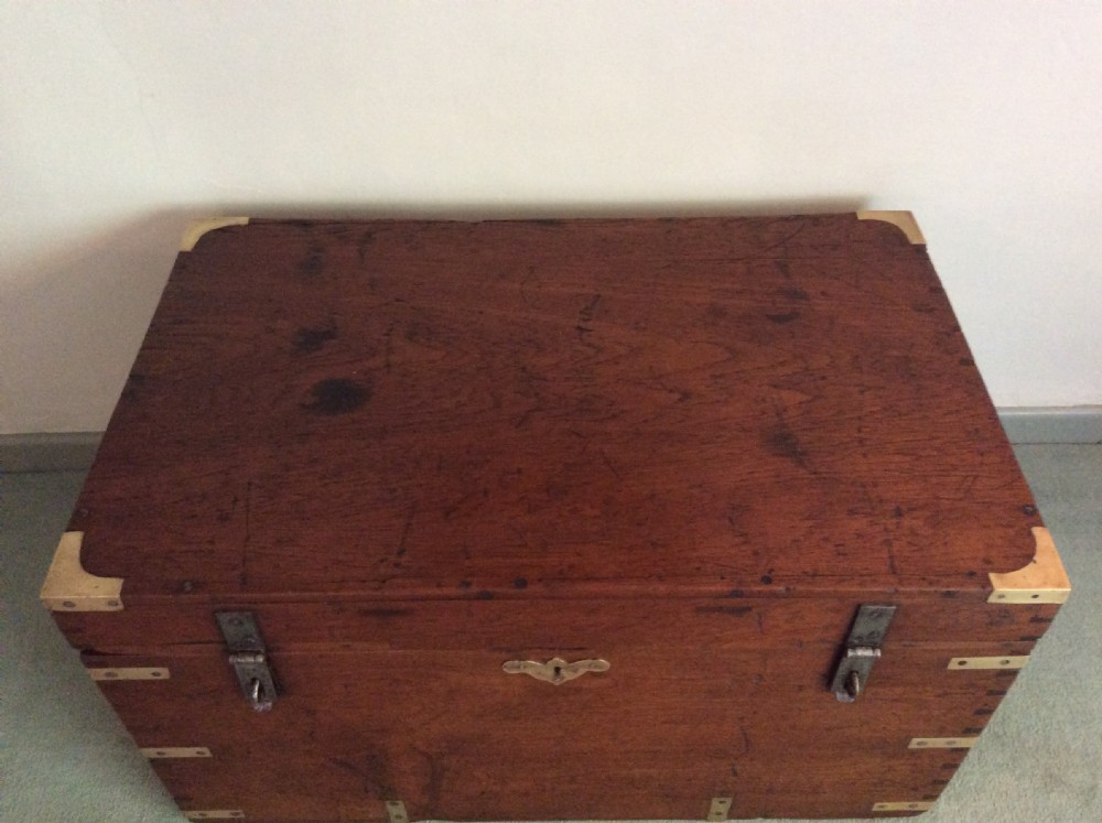 A colonial brass bound campaign trunk View VI