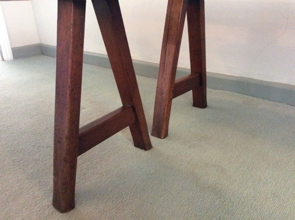 A good pair of French cherry wood benches View IV