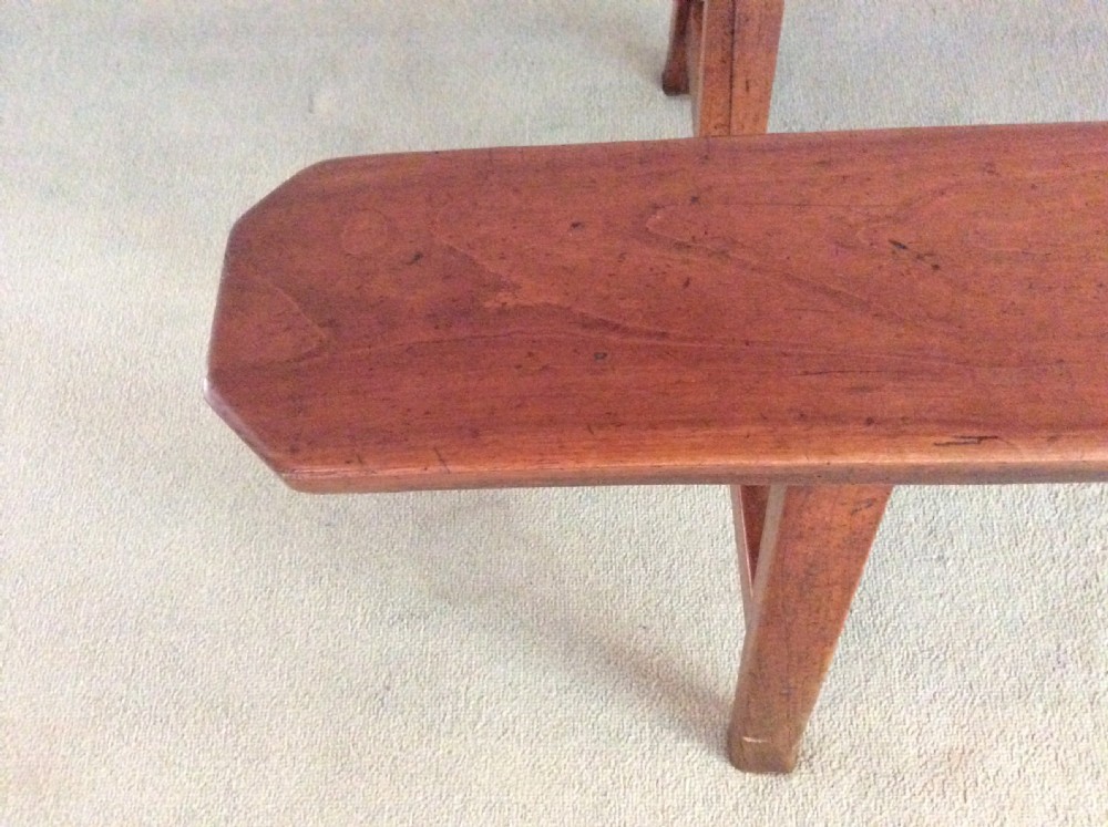 A good pair of French cherry wood benches View VII