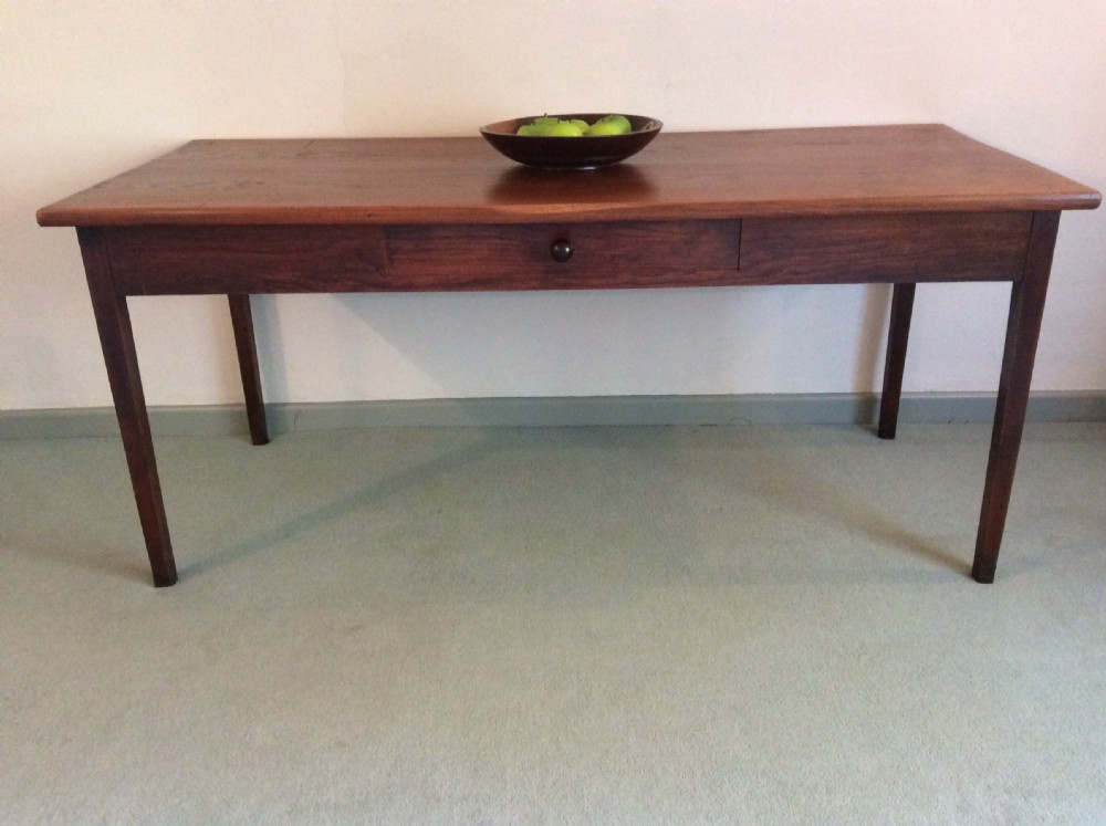 A 19thC French elm farmhouse table seats 8