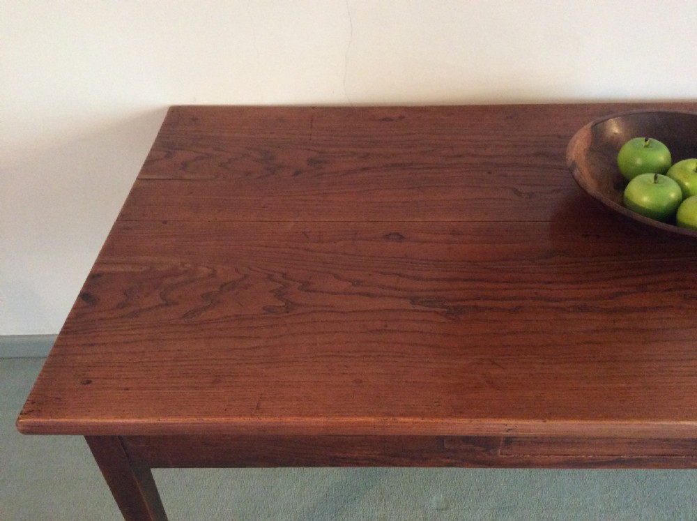 A 19thC French elm farmhouse table seats 8 View II
