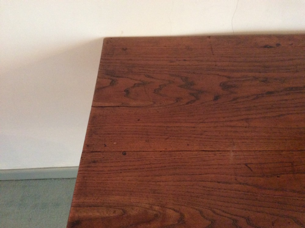 A 19thC French elm farmhouse table seats 8 View VII