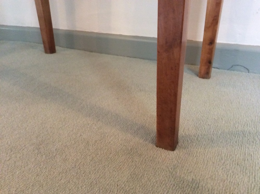 A small 19thC French elm and cherry side table View V