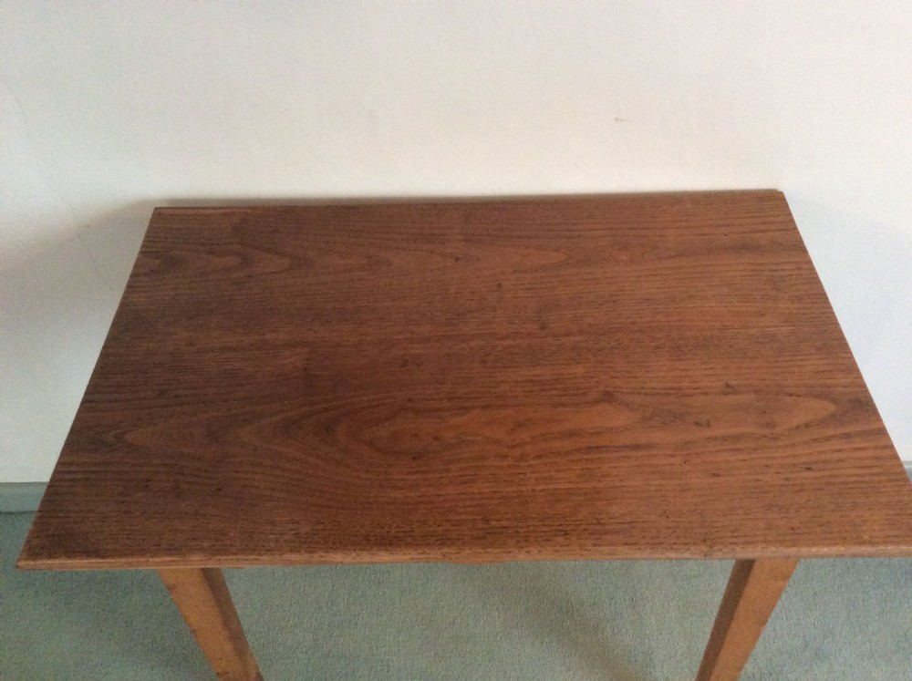 A small 19thC French elm and cherry side table View VI