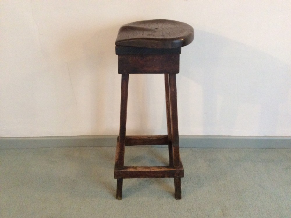 A Victorian revolving seat high stool