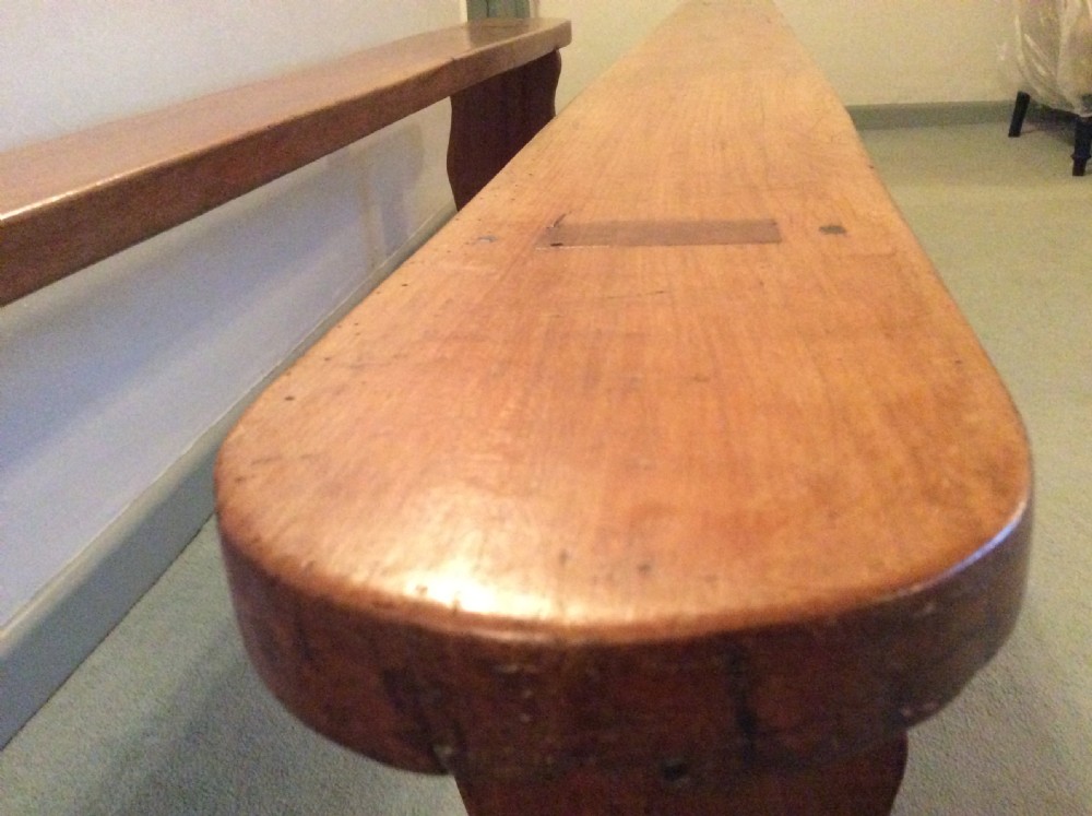 A pair of French cherry benches 201cm long View VI