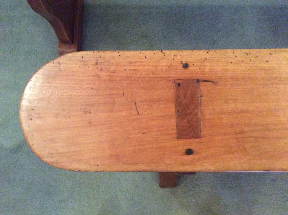 A pair of French cherry benches 201cm long View VIII