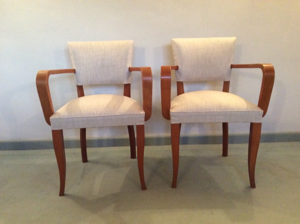 A pair of French Art Deco bridge chairs
