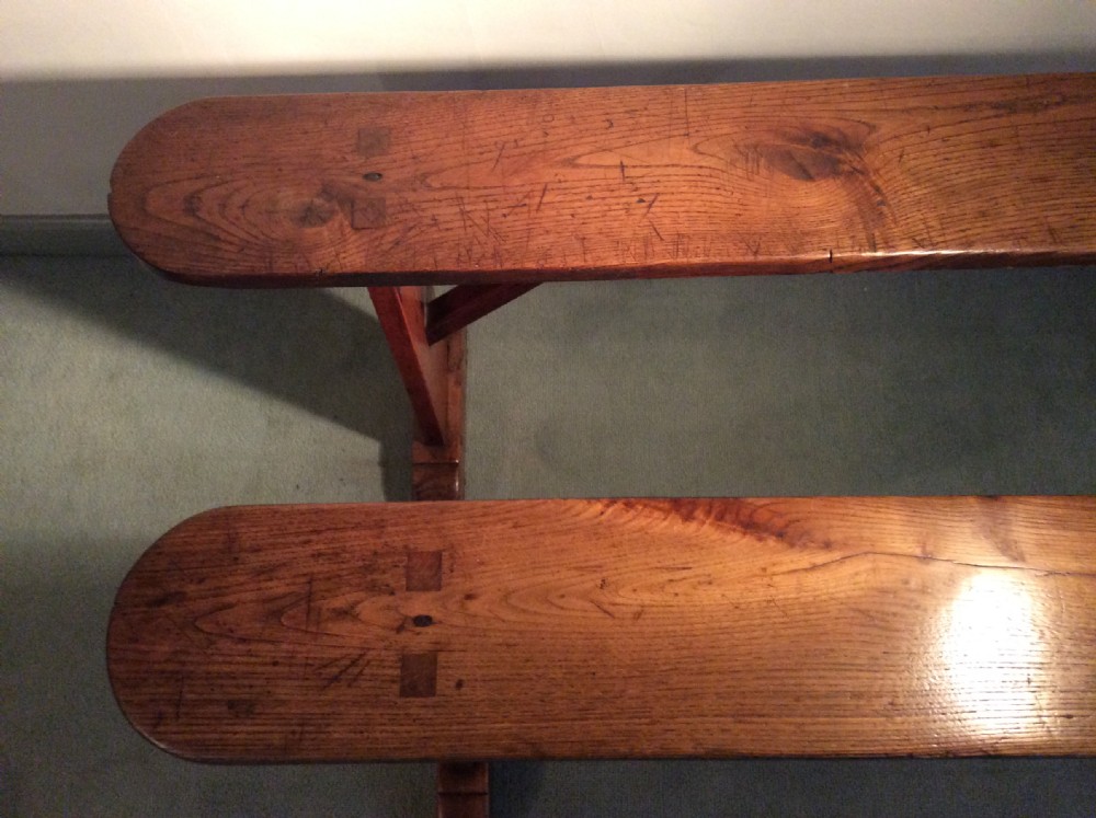 A good pair of 180 cm French elm benches View VII