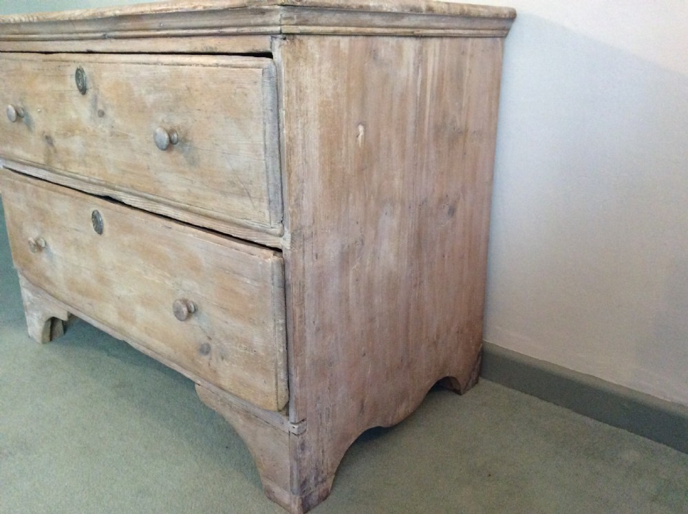 A Georgian two drawer pine chest View VI