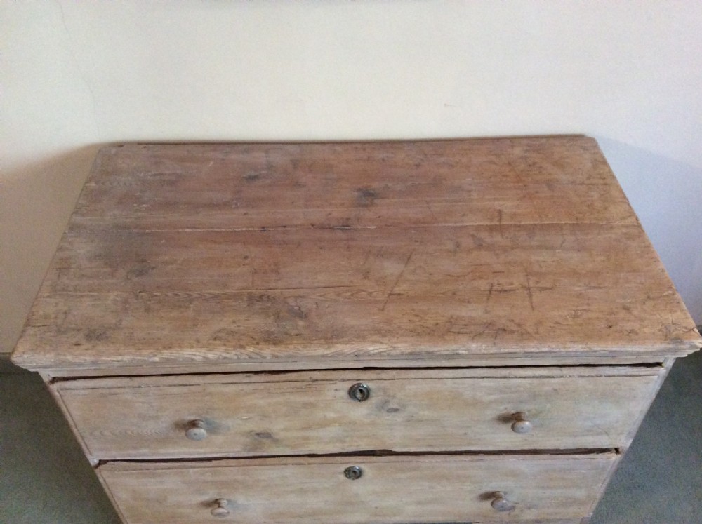 A Georgian two drawer pine chest View VII