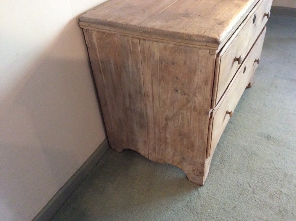 A Georgian two drawer pine chest View VIII