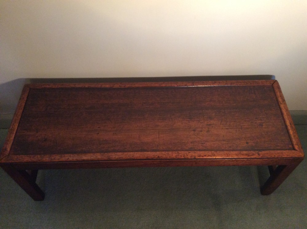 A Georgian long solid top stool View V