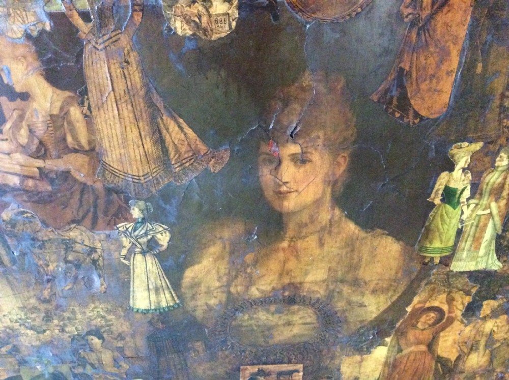 A Victorian decoupage dressing screen View III