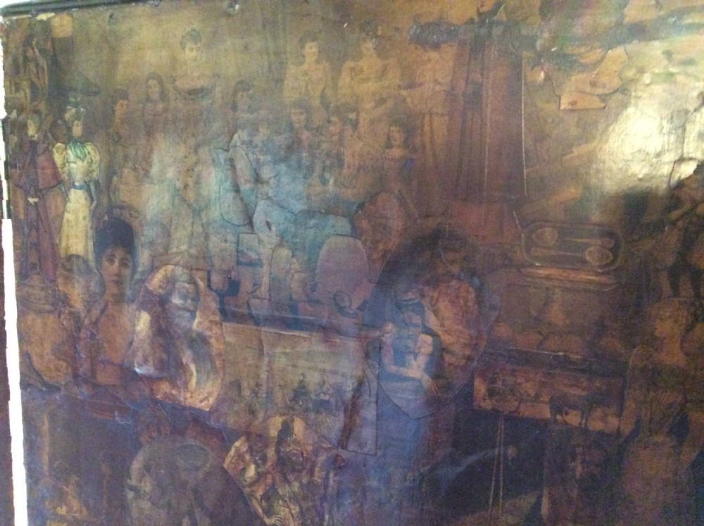 A Victorian decoupage dressing screen View V