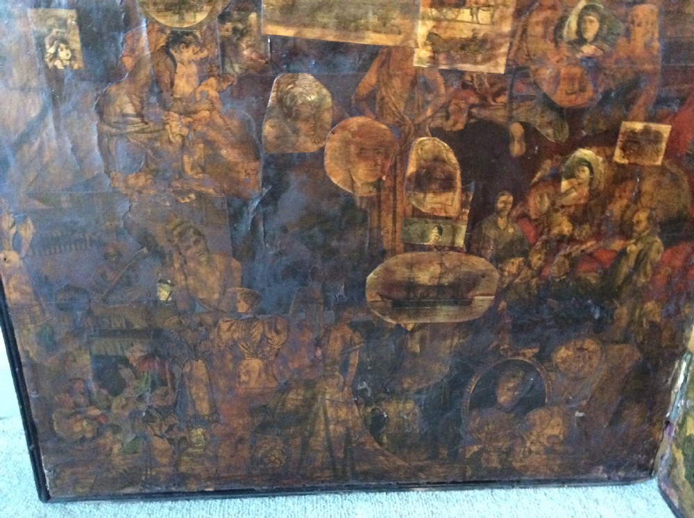 A Victorian decoupage dressing screen View VI