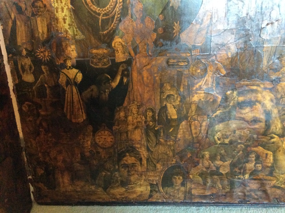 A Victorian decoupage dressing screen View VII
