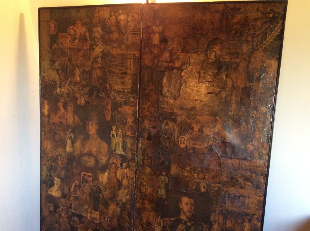 A Victorian decoupage dressing screen View X