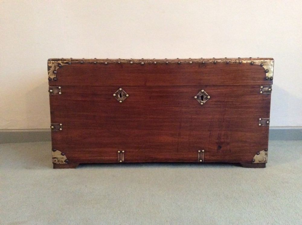 A 19thC camphor campaign trunk