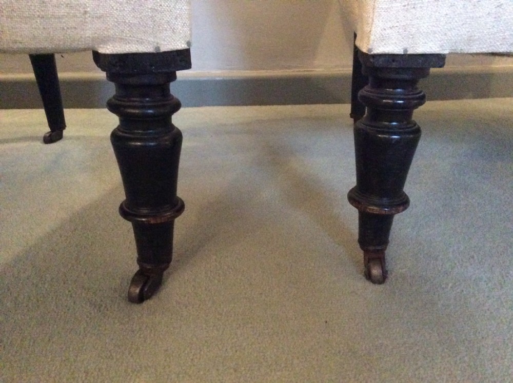 A PAIR of unusual French upholstered armchairs View V