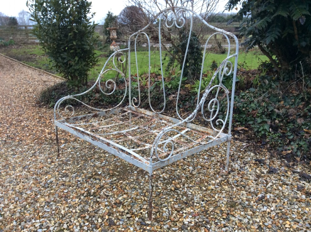 A French double seat iron garden chair View V