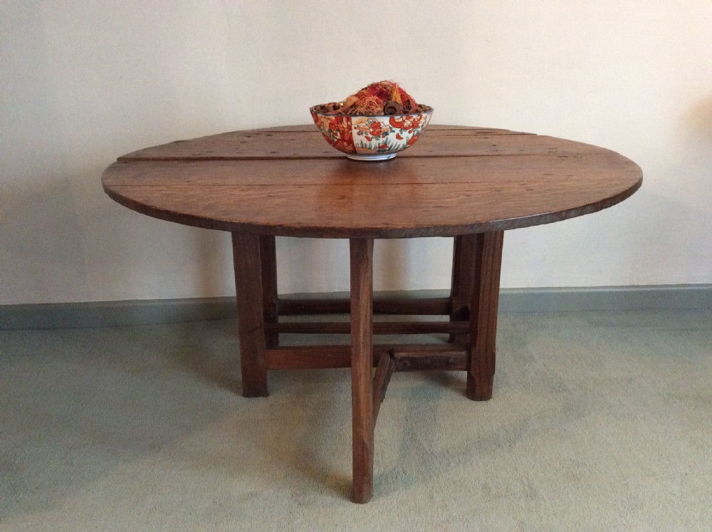 An 18thC French oak low occasional table