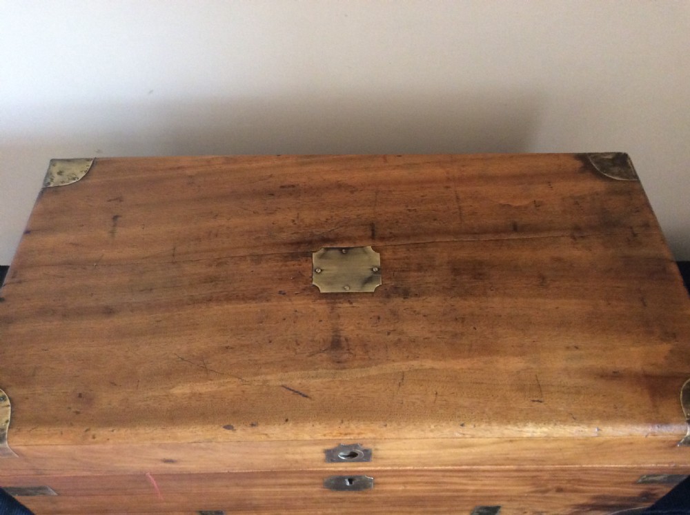 A small 19thC camphor campaign trunk View III