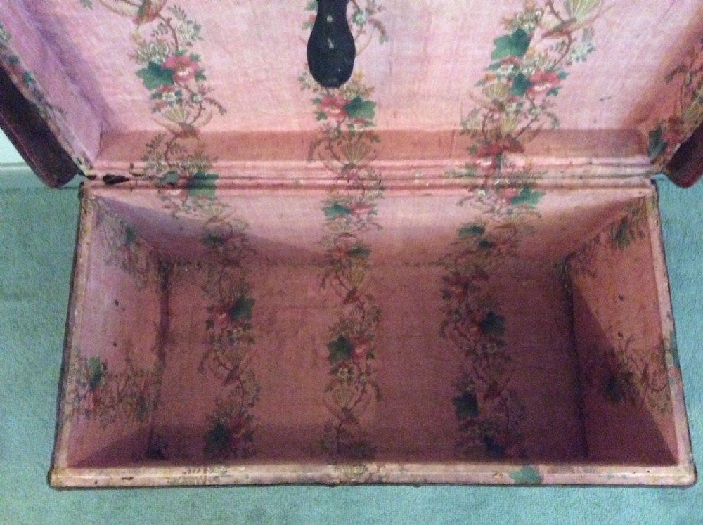 An 18thC leather studded trunk View VII