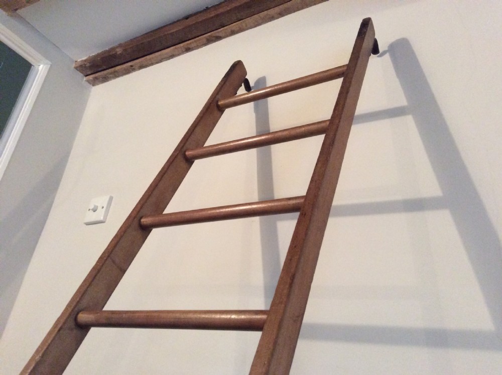 A mahogany library ladder View V