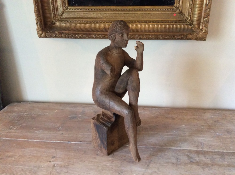 A carved wood Deco period sculpture View V