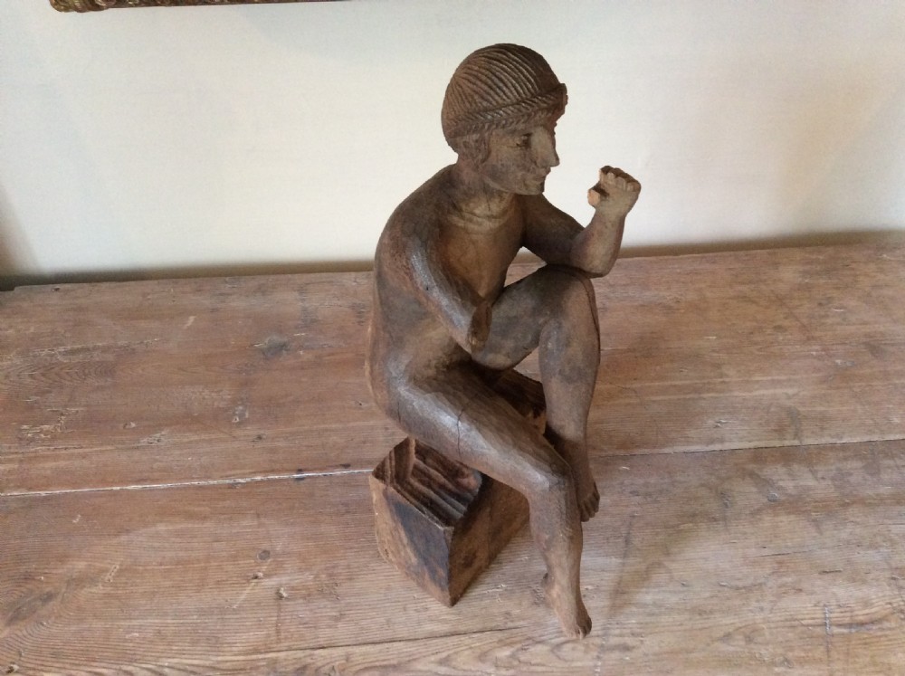 A carved wood Deco period sculpture View VIII