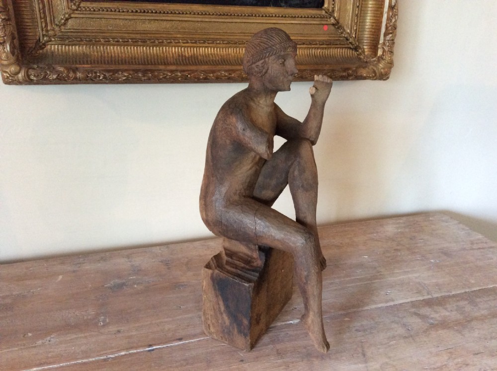 A carved wood Deco period sculpture View XI