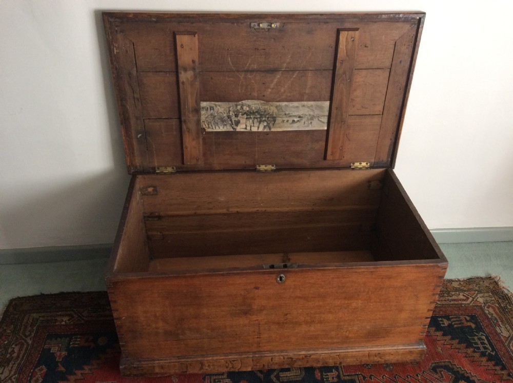 A Georgian oak trunk View XIII