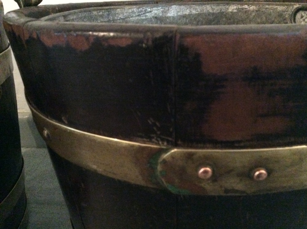 A near pair of antique peat buckets View IV
