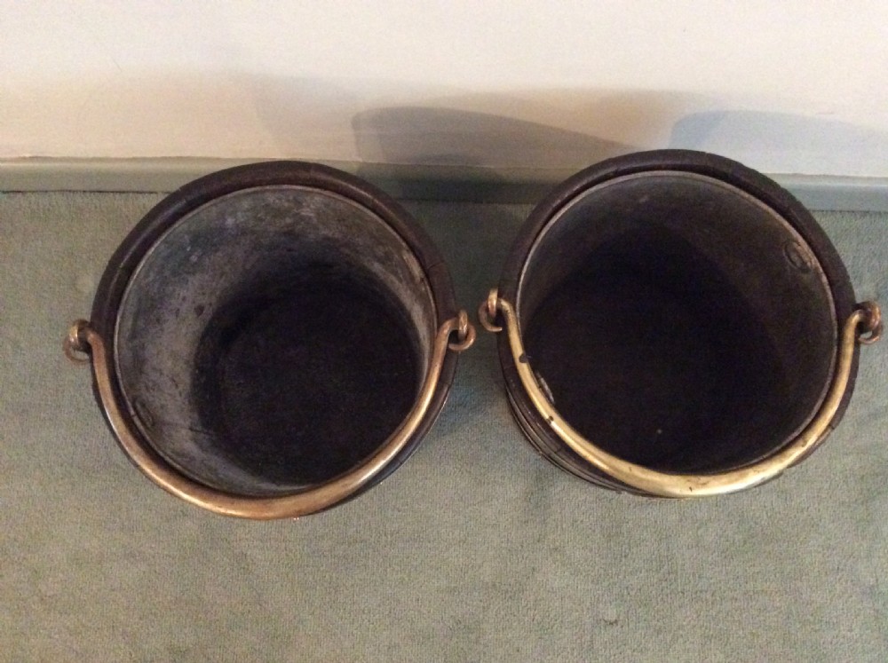 A near pair of antique peat buckets View VI