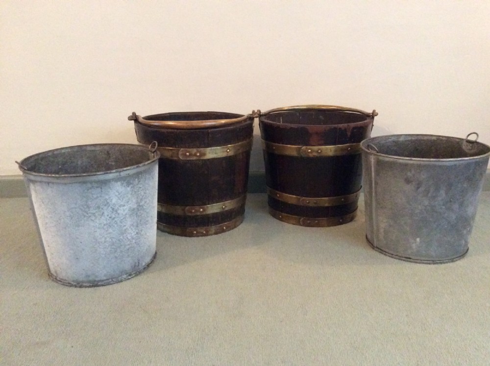 A near pair of antique peat buckets View VII