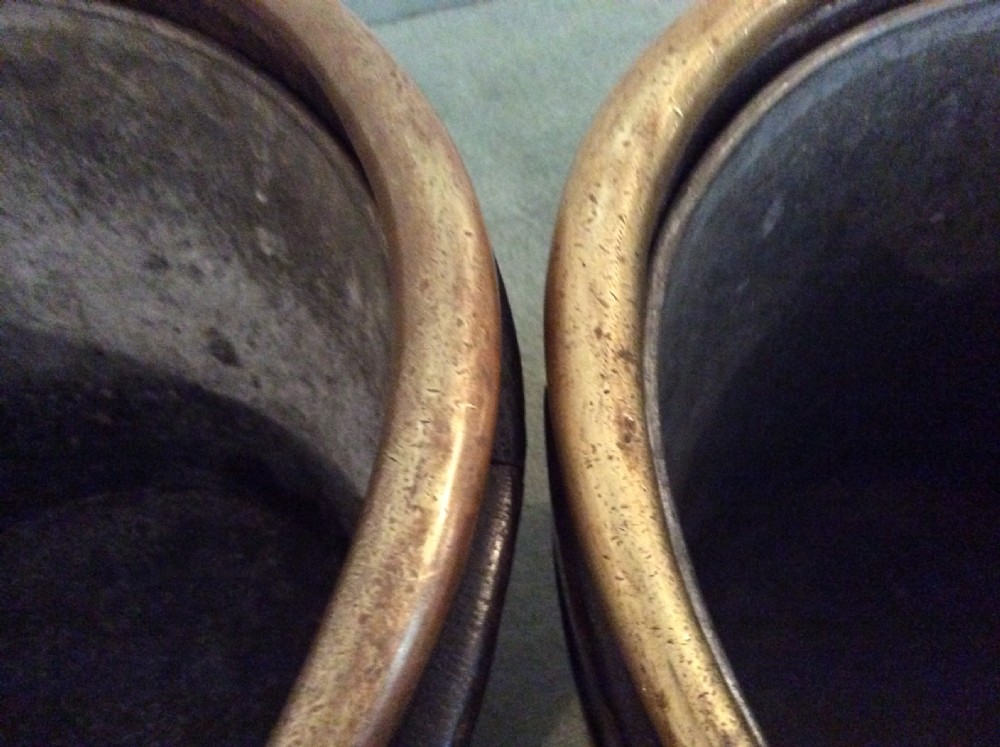 A near pair of antique peat buckets View XIII