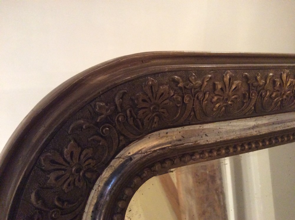 A French 19thC arch top mirror View VI