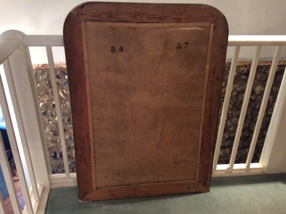A French 19thC arch top mirror View VII