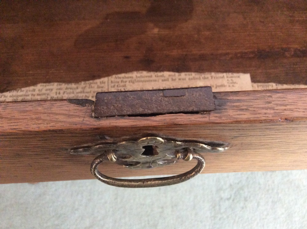 An 18thC oak hoof foot lowboy View VIII